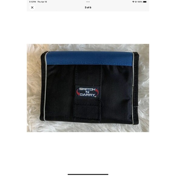 Nintendo DS Carrying Pouch Case Protector Black/Blue W/ 12V Car Charger Adapter - Picture 2 of 5